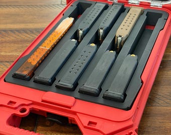 Milwaukee PACKOUT Glock Magazine Storage - HOLDS 10x MAGS! Slim Organizer Insert - Glock - Pmag - 9mm