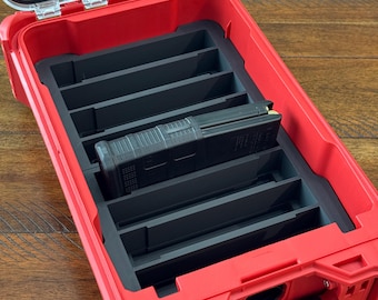 Milwaukee PACKOUT Magazine Storage - HOLDS 8x MAGS! Compact Organizer Insert - AR10 - PMag - 20rd Mag - 7.62 x 51 - .308