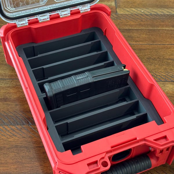 Milwaukee PACKOUT Magazine Storage - HOLDS 8x MAGS! Compact Organizer Insert - AR10 - PMag - 20rd Mag - 7.62 x 51 - .308