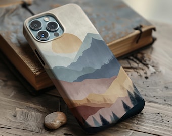 Summer Mountain Phone Case Nature Lover Art Travel Landscape Cover for iPhone 17 16 15 14 13 12 Pro Max Samsung s26 s25 s24 Google Pixel 8 9