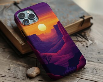 Sunset Canyon Phone Case Aesthetic Desert Landscape Landscape Cover for iPhone 16 15 14 13 12 Pro Max Samsung s26 s24 s25 Google Pixel 8 9