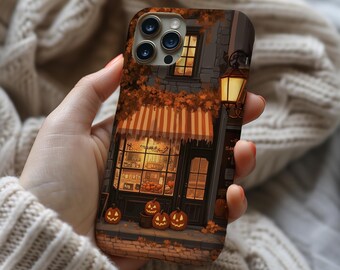 Pumpkin Shop Phone Case Halloween Aesthetic Gift for Halloween Cover for iPhone 16 15 14 13 12 Pro Max Samsung s26 s24 s25 Google Pixel 8 9