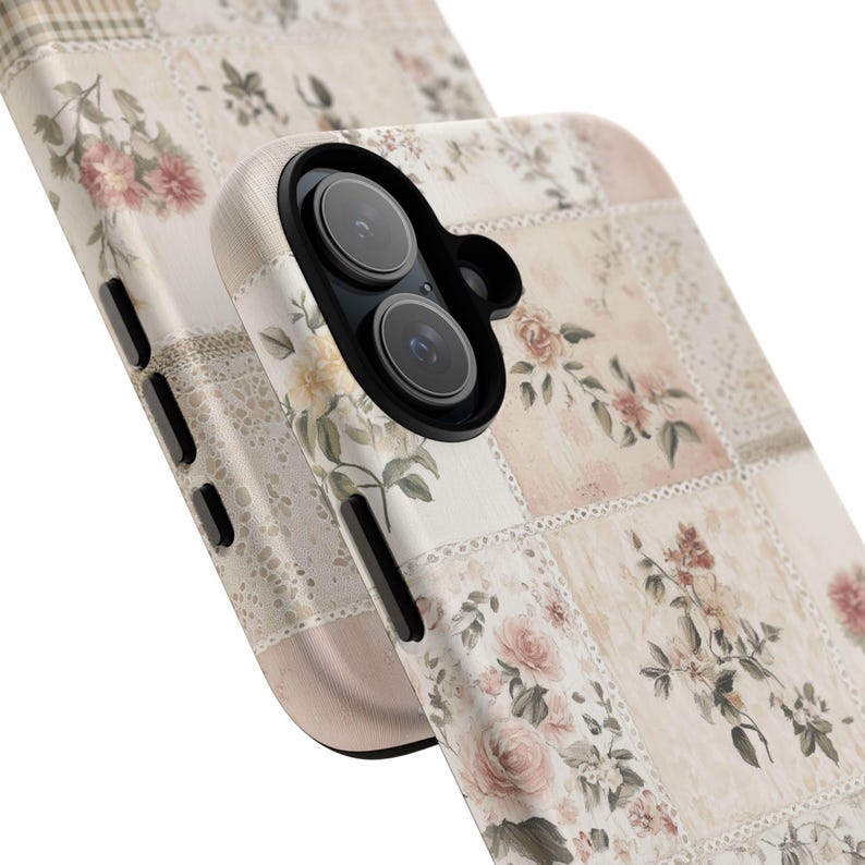 Pattern Patchwork Phone Case Flower Collage Girly Gift Art Cover for iPhone 17 16 15 14 13 12 Pro Max Samsung s26 s24 s25 Google Pixel 8 9 image 6