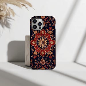 Persian Carpet Phone Case Oriental Design Mediterranean Art Cover for iPhone 16 15 14 13 12 11 Pro Max Samsung s23 s24 s25 Google Pixel 8 9