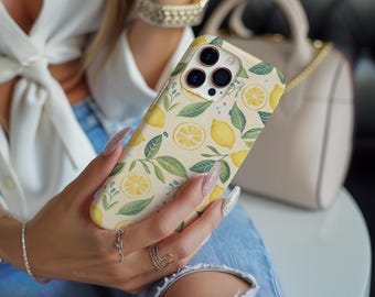 Lemon Collage Phone Case Citrus Fruit Tropical Style Design Cover for iPhone 17 16 15 14 13 12 Pro Max Samsung s26 s24 s25 Google Pixel 8 9