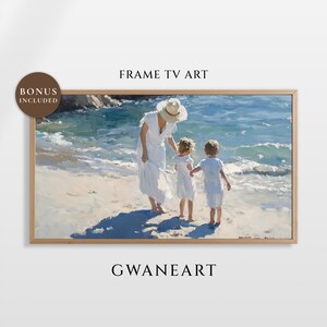 母の日フレーム テレビ アート、母と子供のアート、母の日アート、サムスン フレーム テレビ アート、母の油絵、お母さんへの贈り物、デジタル | TV906