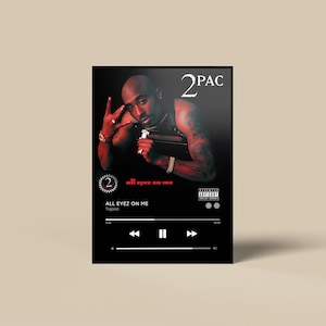 All Eyes On Me Tupac Poster | Hip-hop artwork | US rap print | Rap album cover | Digital download | Music wall art