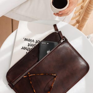 Coffee Colored Leather Laptop Bag | Stylish Vegetable Tanned Full Grain 13&quot; | Laptop Case for 13&quot; MacBook | Ideal for Professionals