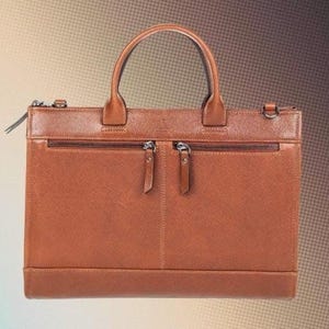 Tan Leather Briefcase | Leather Briefcase Men | Black Leather Bag | Laptop Briefcase | Father&#39;s day gift | Ipad Briefcase