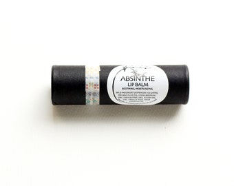 Absinthe Lip Balm - organic lip moisturizer in eco friendly paper tube - .3 oz