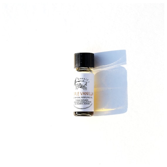 Triple Vanilla Botanical Perfume with fresh infused organic Vanilla beans - 1 ml