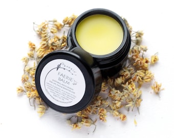 Faerie Balm - Organic Beauty Balm -  Linden Salve - Infused Flowers - All Natural Moisturizer - 2/3 oz