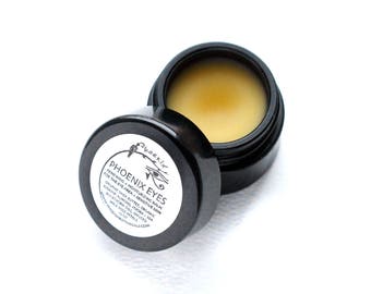 Phoenix Eyes - All Organic Face and Eye Cream - For Sensitive Skin - 2/3 oz  (20g) violet glass jar