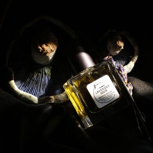 Lavender Noir - crushed lavender, flower incense, mushrooms, moss and smoke - botanical perfume - choose your size image 3