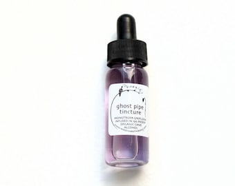 Ghost Pipe Tincture - fresh foraged in organic alcohol - 1 oz