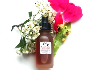 Hawthorne Heart Elixir - A Potent Heart Nourishing Tonic - 1 oz glass dropper bottle