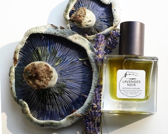 Lavender Noir - crushed lavender, flower incense, mushrooms, moss and smoke - botanical perfume - choose your size