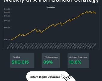 Strategiesjabloon SPX Short Iron Condor: 89% winstpercentage (pdf-gids + Excel)