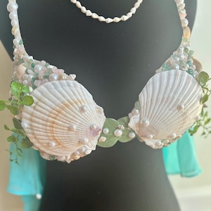 Custom Mermaid Top Sequin Siren Bra for Mermaid Cosplay Bralette Costume Top Mermaid Accessory for Mermaid Costume