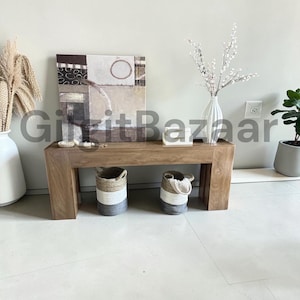 79 Inch Farmhouse Console Table, Extra Long Sofa Table, Wooden Entryway Table, Behind Couch Accent Table for Hallway Foyer