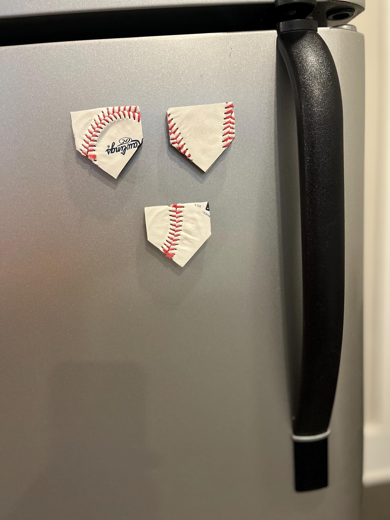 Baseball Homeplate Shape Magnet, Wooden Shapes Fridge Magnet, Game Used ...