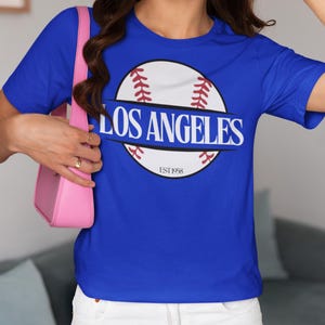 Los Angeles Baseball Unisex Cotton Tee, Casual Wear, Sports Shirt, Gift for LA Lovers, Baseball Fan Apparel