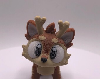 Baby Reindeer Desk Pet – 3D Printed Articulated Figurine