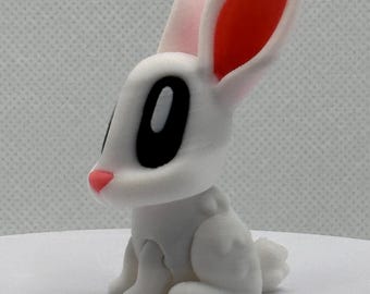 Blob Bunny – Articulated 3D Printed Fidget Toy, Whimsical Desk Decor