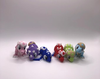 3D-geprinte gelede dinosaurus – Flexi Dino Fidget Toy, Desk Pet