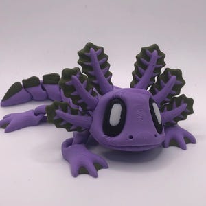 Blob Axolotl – Articulated 3D Printed Fidget Toy | Cute Axolotl Collectible | Kawaii Desk Pet | Wiggly Axolotl Gift
