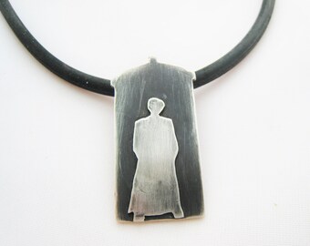 Sterling Silver Tardis Necklace, Dr Who Jewelry, Geek Gift