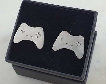 Sterling Silver Game Controller Cufflinks: Gamer Gift