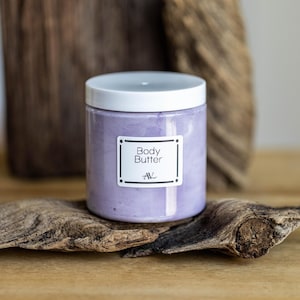 lavender Body Butter Whipped Shea Butter Organic Natural Moisturizer Handcrafted Skincare Gift