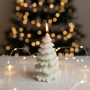 Handmade Christmas Tree Candle Soy Wax Fraser Fir Scented Christmas Decor
