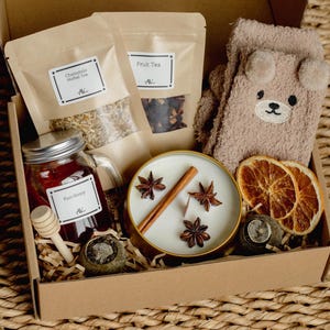 Hygge Gift Box: Cute Socks, Tea & Candle