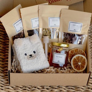 Hygge Gift Box: Cute Socks, Tea & Honey