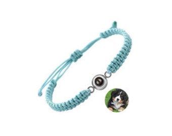 Bracciale per proiezione fotografica, braccialetto fotografico personalizzato, gioielli commemorativi per animali domestici, regalo personalizzato, regali per la perdita di animali domestici, braccialetto fotografico, braccialetto personalizzato