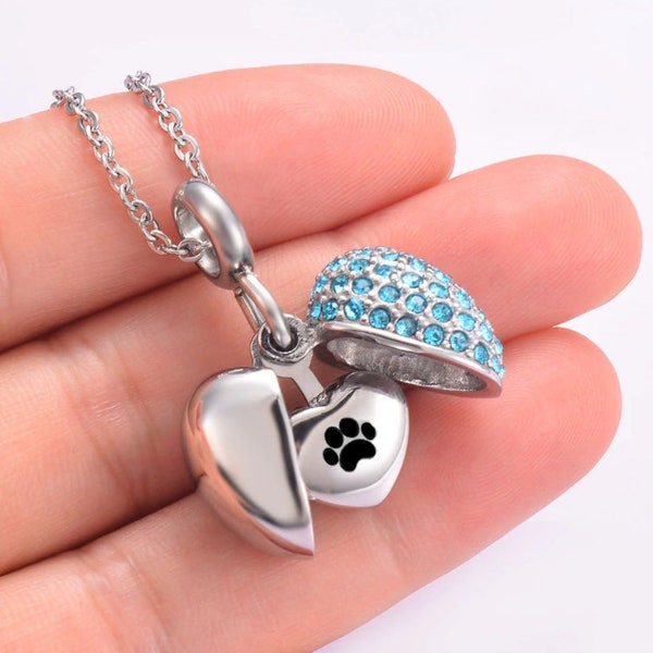Pet Cremation Necklace, Pet Ashes necklace, Pet Urn for Dogs, Pet Loss necklace, Pet Memorial Jewelry, Pet Bridge, Custom Urn Necklace