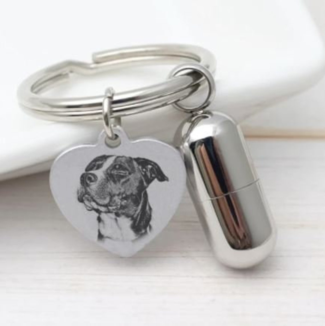 Personalized Urn Keychain Ashes Keychain Pet Photo Keychain Etsy