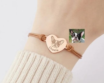 Bracciale con foto personalizzato, gioielli commemorativi per gatti, perdita di animali domestici per bambini, gioielli commemorativi per animali domestici, braccialetto commemorativo per animali domestici, regali personalizzati per la perdita di animali domestici