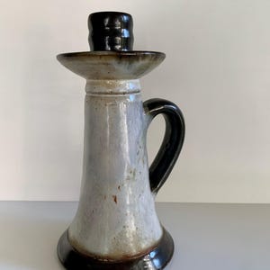 Vintage ceramic candleholder - 70s Rustic home decor