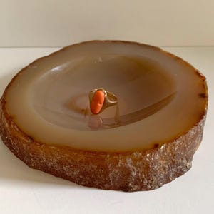vintage Agate jewellery tray, ashtray - natural stone decor