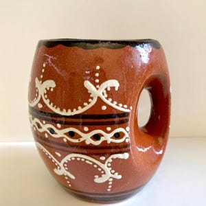 Vintage glazed ceramic cup - vintage tableware