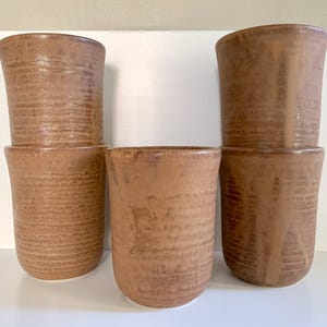 Set of 5 vintage pottery coffee cups