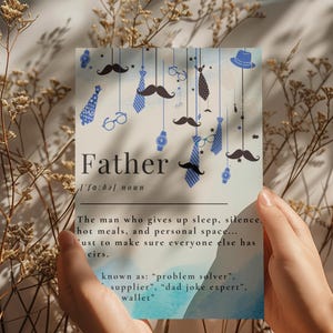 Carte numérique pour la fête des pères | Cadeau papa drôle et réconfortant | Art mural imprimable citation de père | Téléchargement instantané