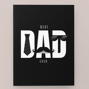 Tarjeta digital para el Día del Padre: El mejor papá del mundo. Tarjeta imprimible para el Día del Padre. Descarga instantánea. Tarjeta divertida para regalarle.
