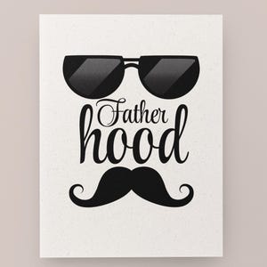 Lustige Vaterschaft digitale Karte | Druckbare Eltern-Tageskarte für Papa | Coole Papa Geschenkkarte mit Schnurrbart