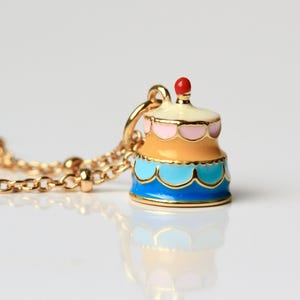 Charm necklace cake as a perfect gift for her instead of birthday cake for women and girls a sweet pendant with chain