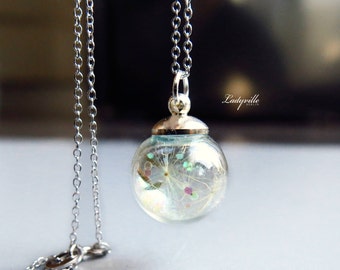 Sterling Silver Necklace - Glittering Dandelions