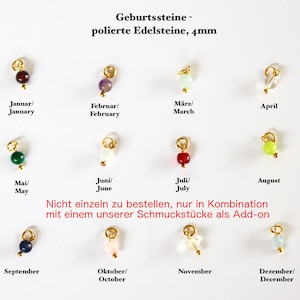 Birthstone Personalized Pendant / NOT to be purchased separately / Add-on / Gemstone Pendant / Pearl Pendant / Personal Birthstone